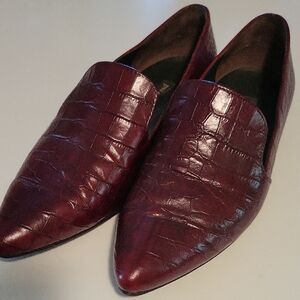 Paul Green Brown Leather Loafers Slip-Ons